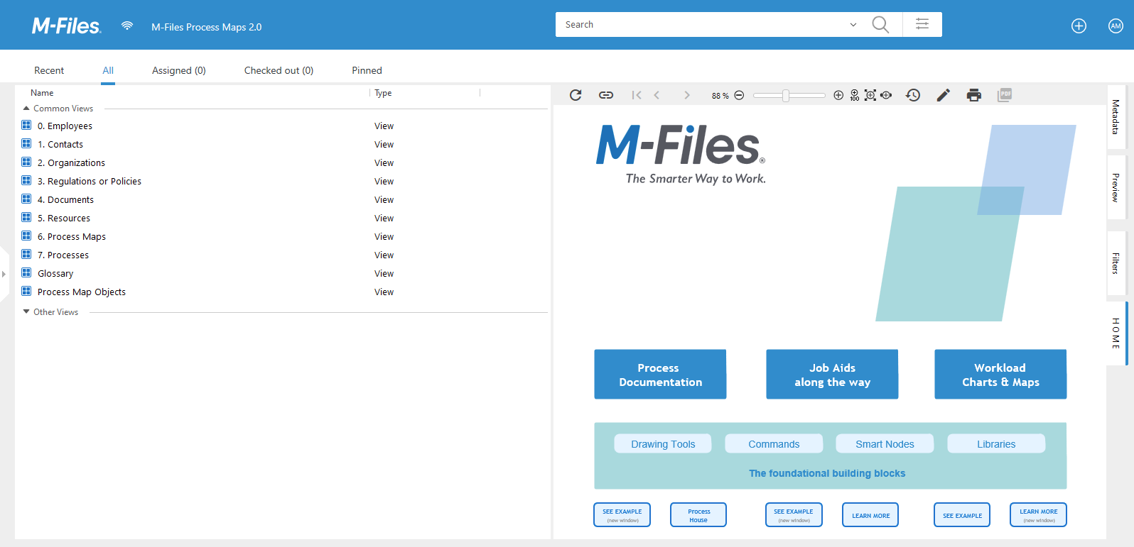 Job Aids and Workflow Maps [M-Files Process Maps]